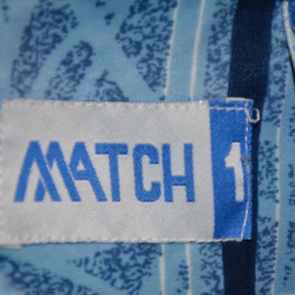 MATCH 1  Men's Hawaiian-Style Geometric Size XXL - Picture 4 of 8